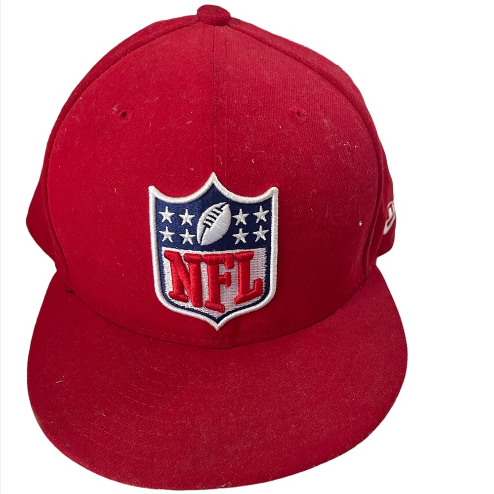 Red NFL New Era hat